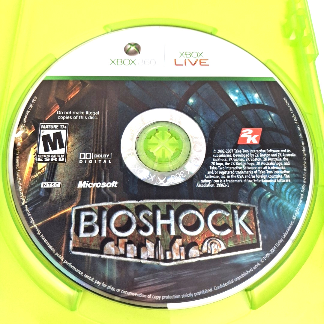 BioShock (Microsoft Xbox 360) Complete w/Manual CIB Tested Works Fast Shipping