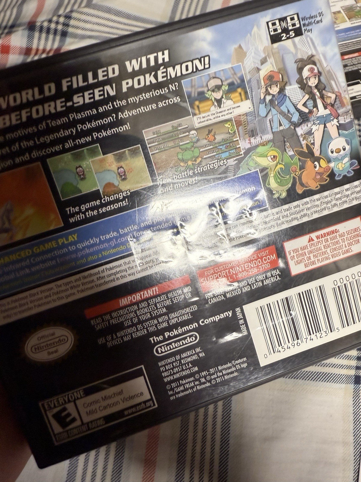Pokemon Black and White, AUTHENTIC & TESTED. Has Case, Cart & manual In Picture