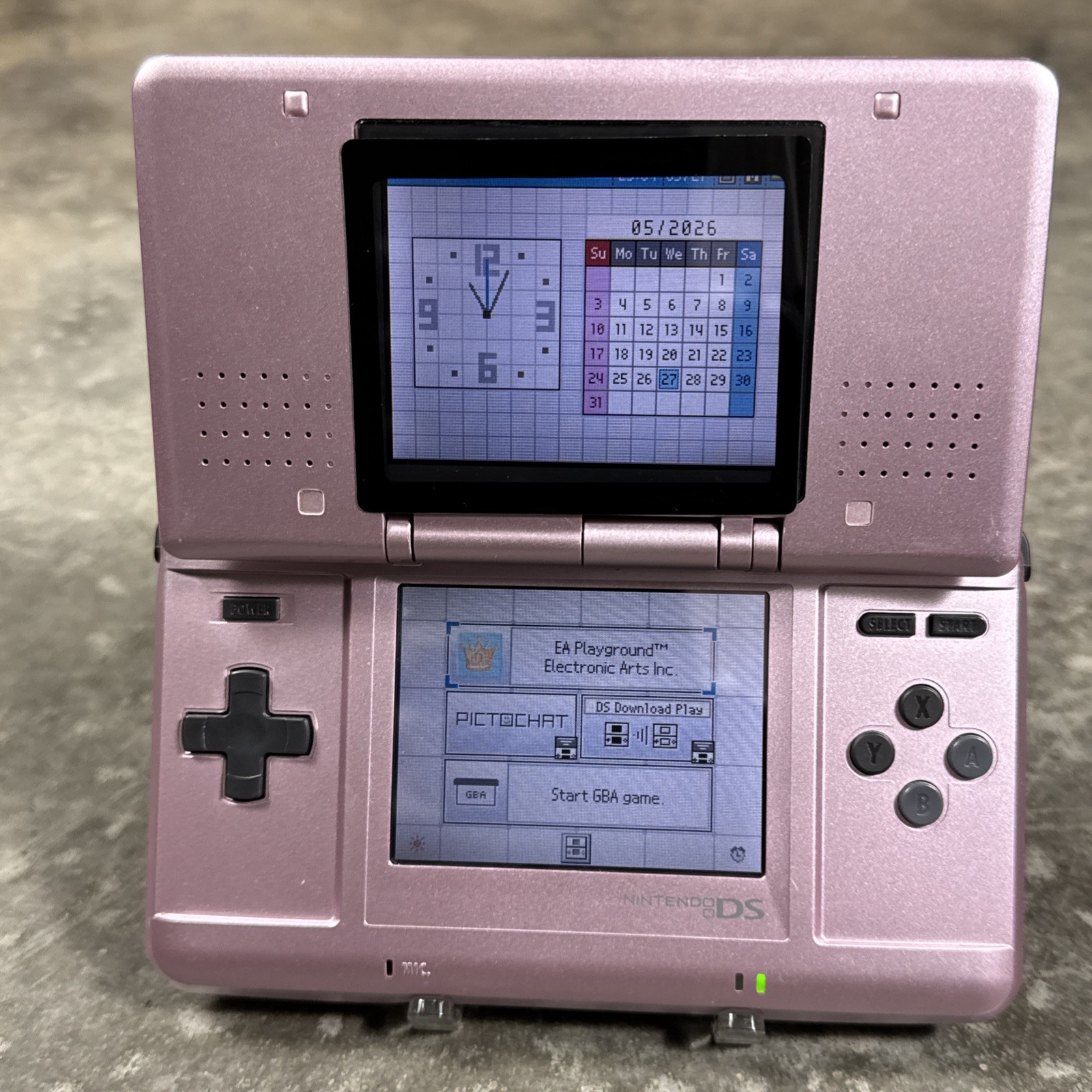 Nintendo DS OG Original Console (NTR-001) Pink w/ OEM Charger Stylus & Case