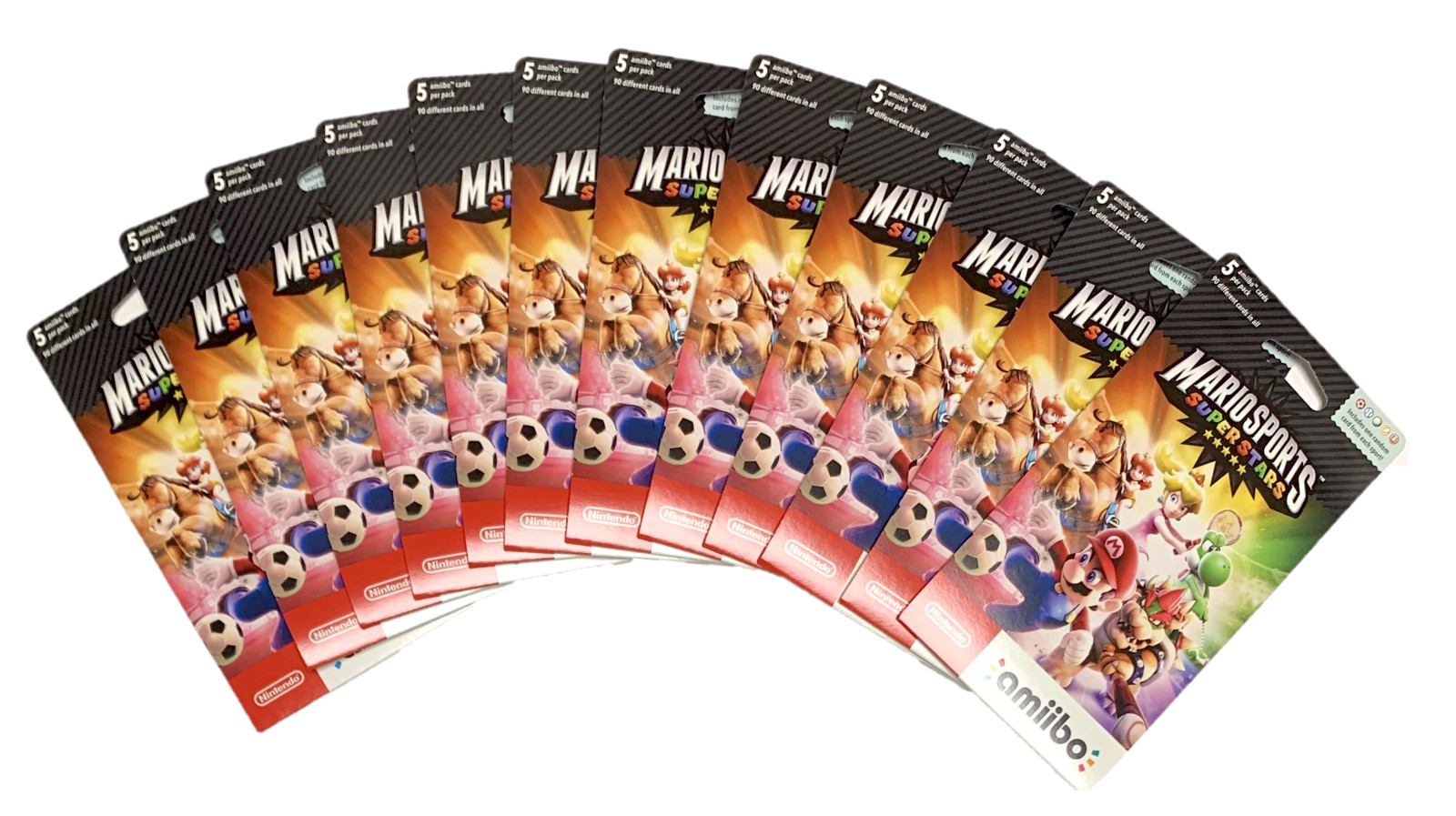 Lot of 12 Mario Sports Superstars Amiibo Card Packs (5 Cards per Pack) USA Ver.