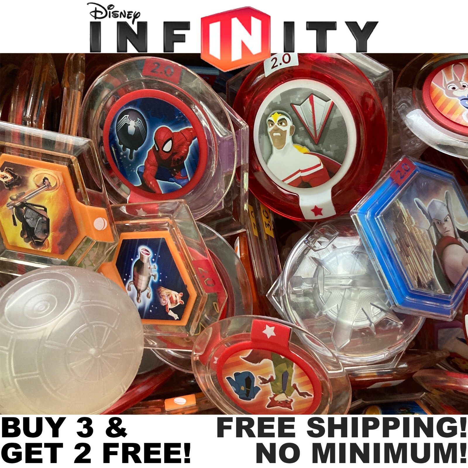 Disney Infinity Power Discs – Buy 3 & Get 2 FREE! – Stackable Offer!