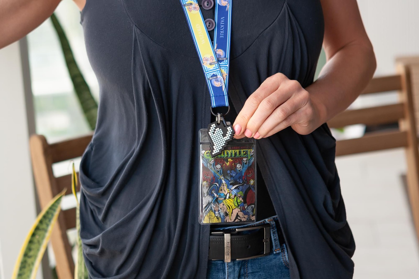 Midway Arcade Games Lanyard w/ ID Holder & Charm – Gauntlet