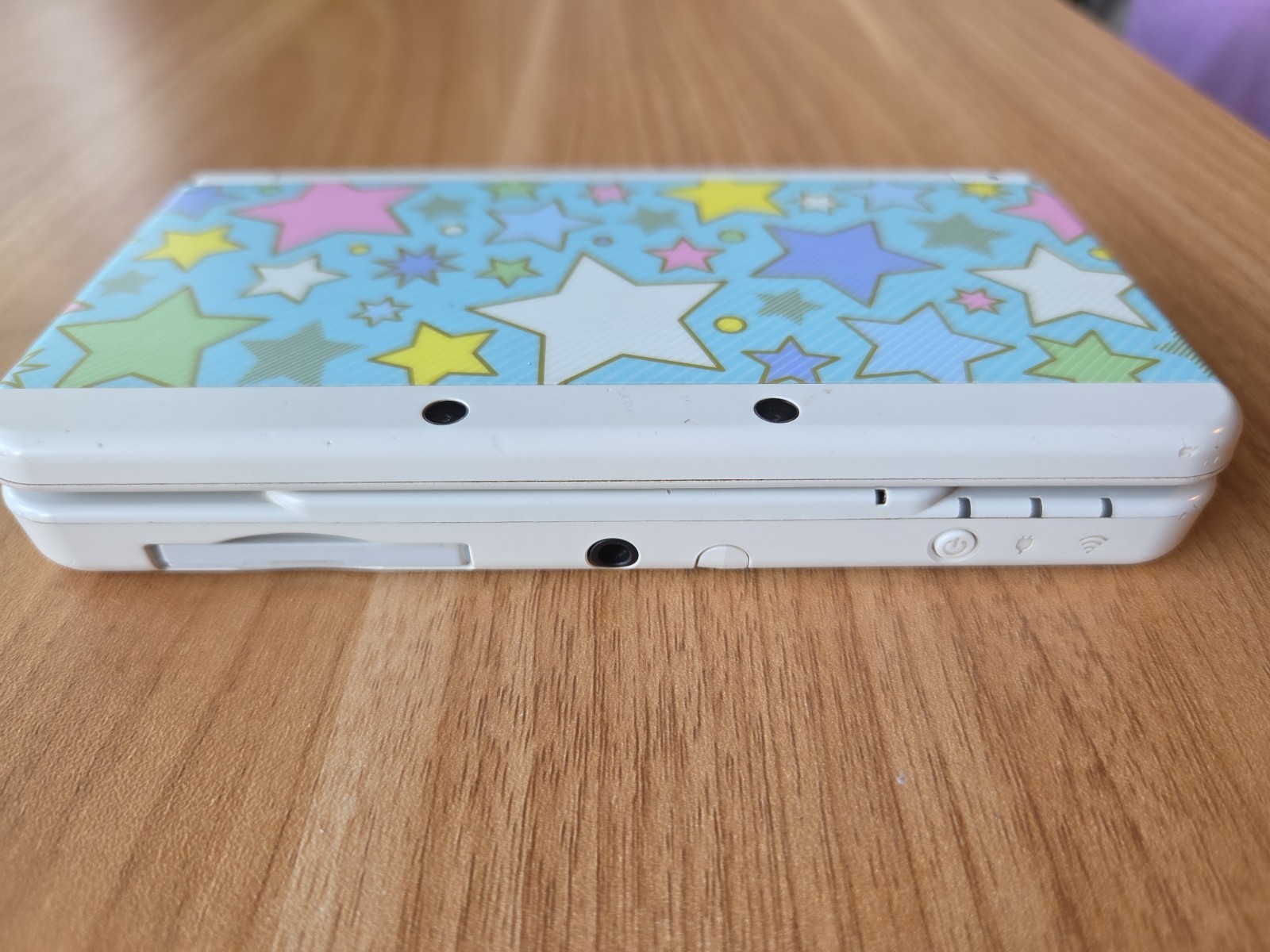 NINTENDO New 3DS White Console Stylus Charger w/Colorful Star Cover JAPAN REGION
