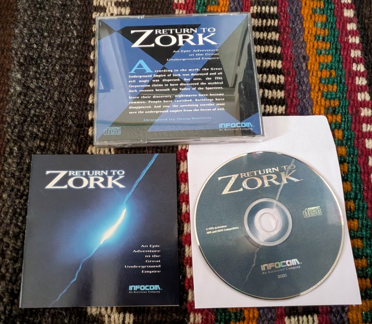 Vtg DOS Video Game RETURN TO ZORK 1993 Infocom NM Cond FREE Shipping