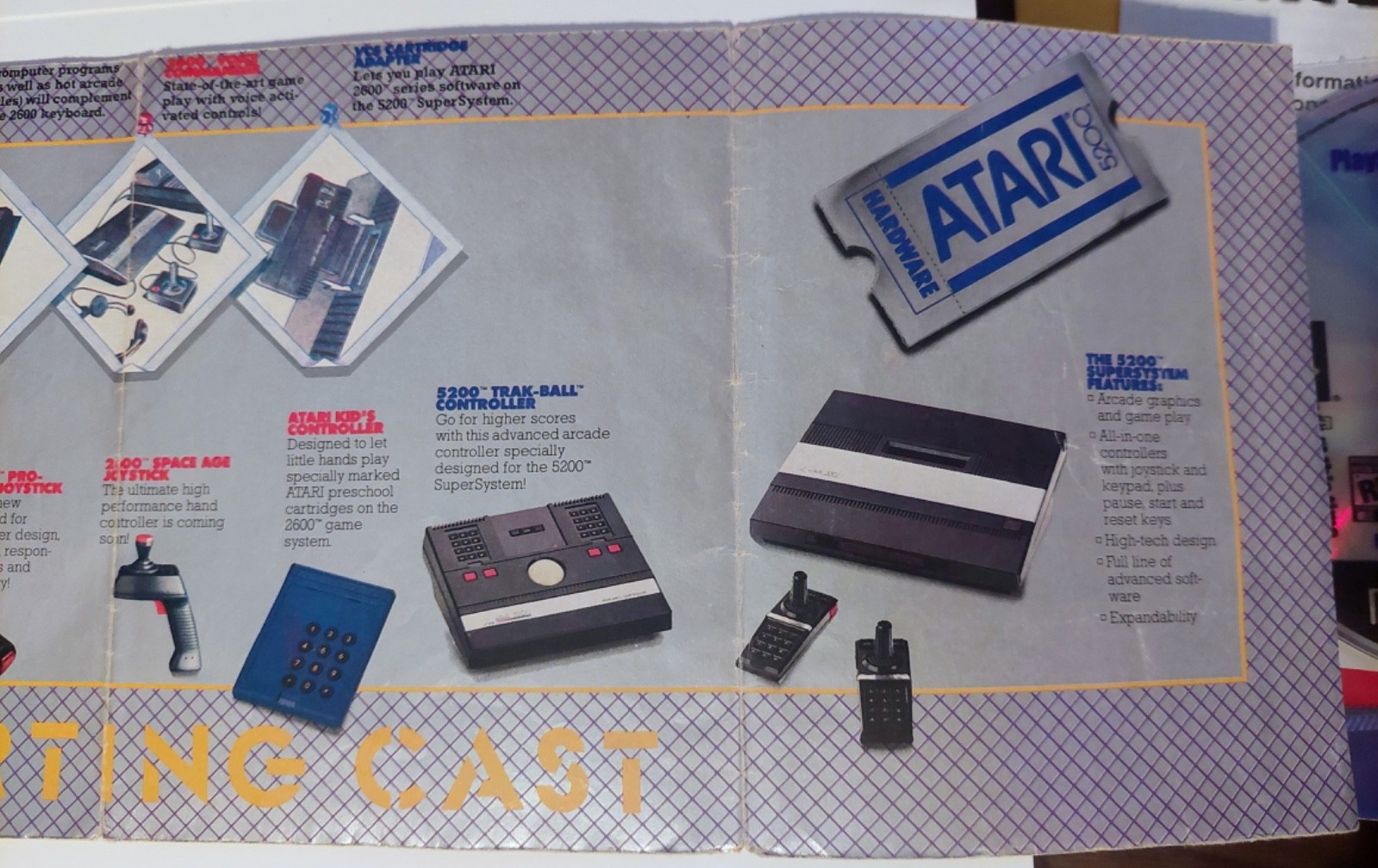 1983 ATARI GAME CATALOG: ATARI STARS – Fold-out Promo Poster Atari 2600 / 5200