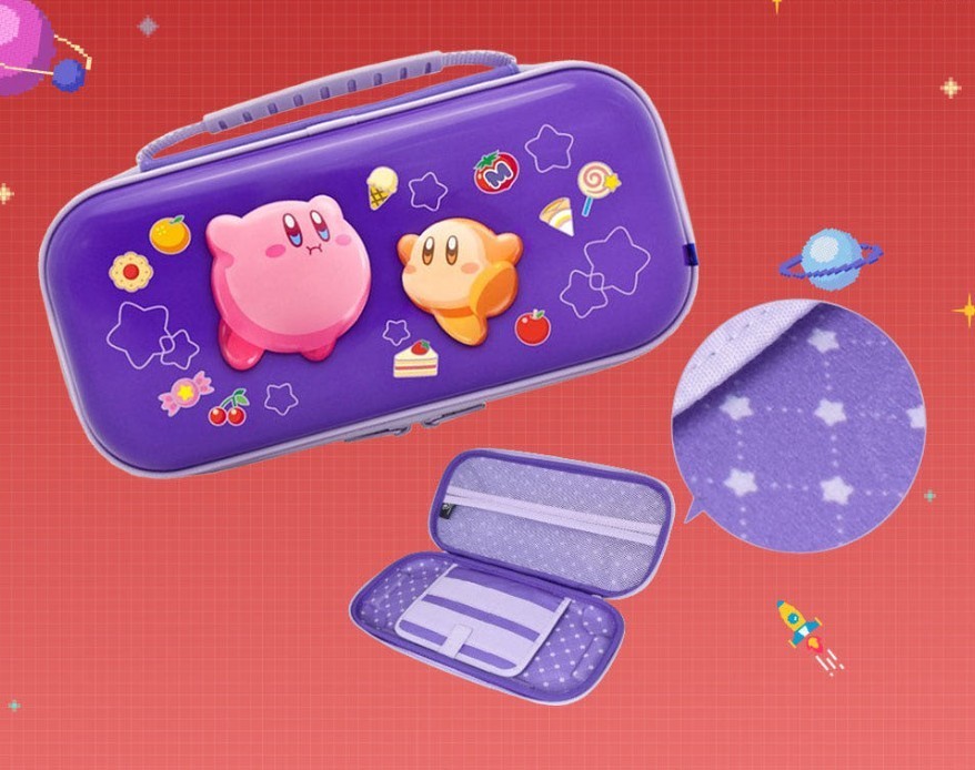 Kirby & Waddle Dee Hybrid Pouch Case for Nintendo Switch 2 Holds 10 Game Cards