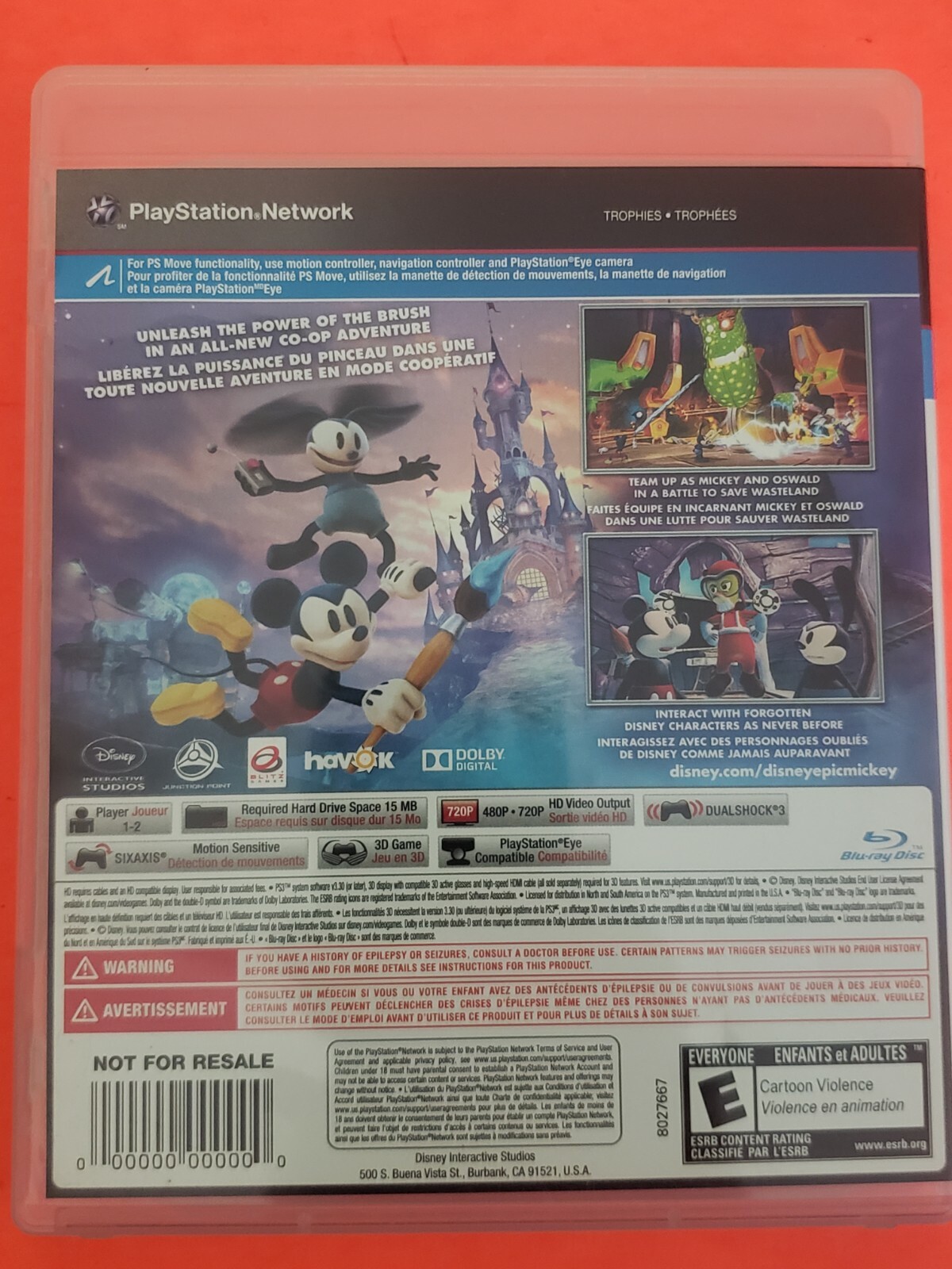 Epic Mickey 2: The Power Of Two Disney (Playstation 3, PS3)
