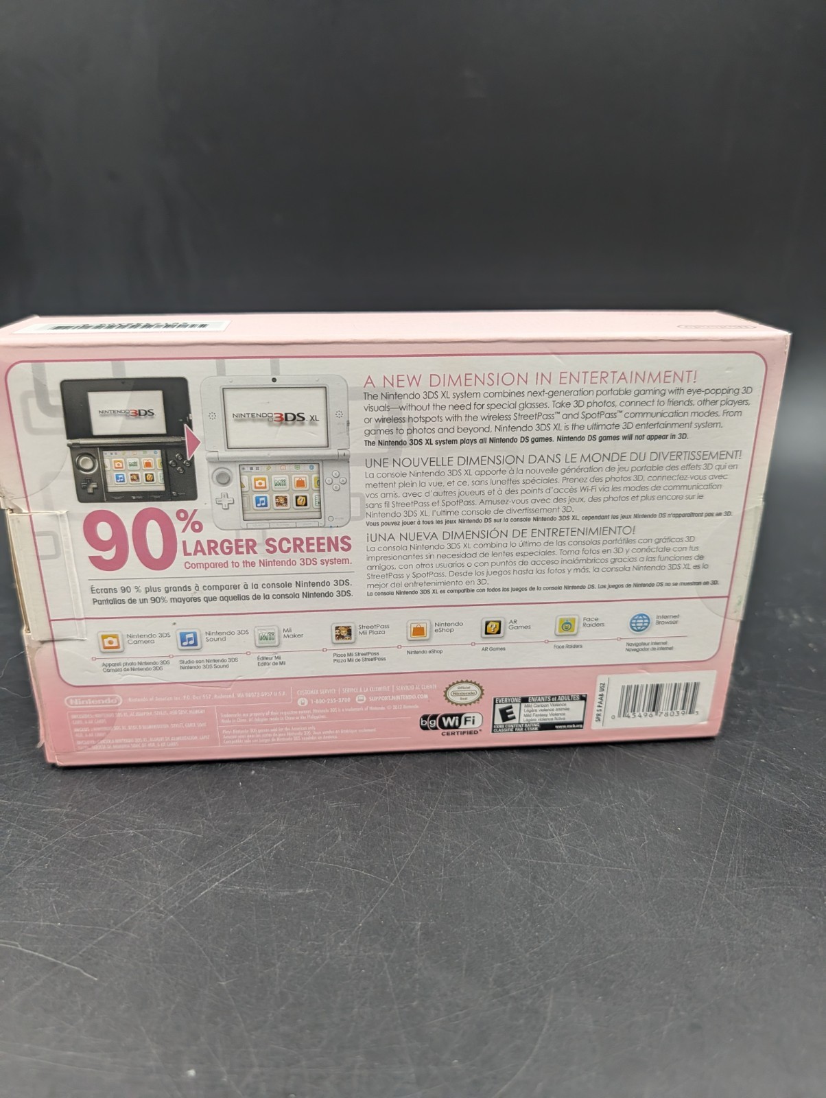 Nintendo 3DS XL Pink White Handheld Console CIB Matching Serials US