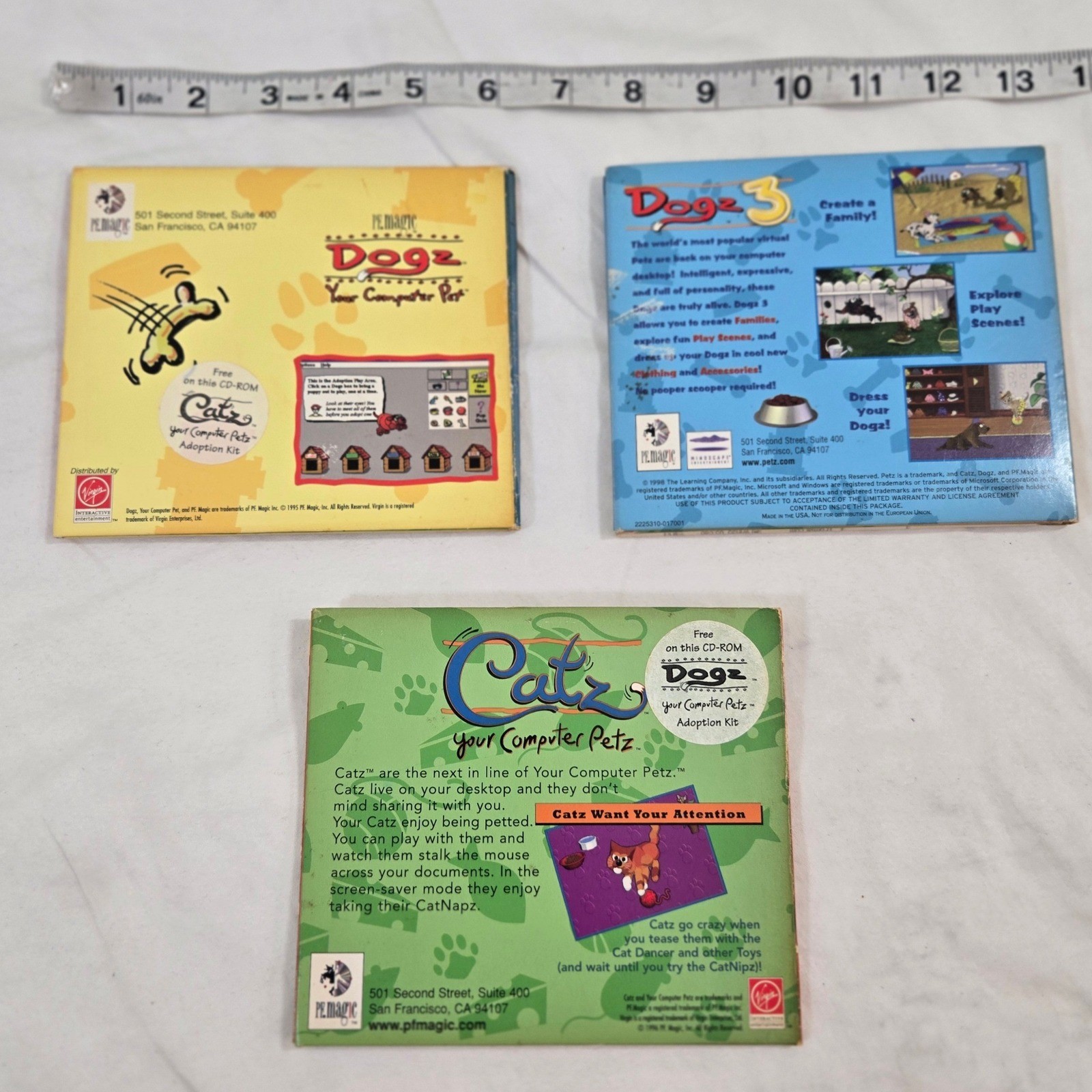 Dogz Catz Petz PC Game Lot Vintage 1995 1998 PF Magic Virtual Pet Retro CD-ROM