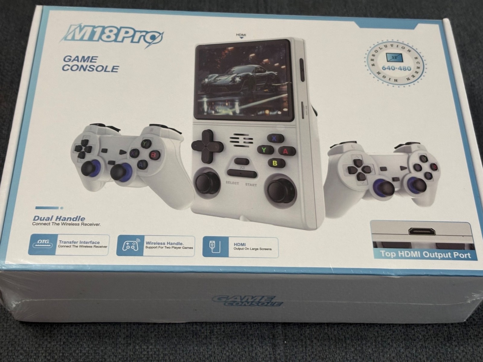 M18Pro Handheld Game Console With Wireless Controllers & HDMI Output 640×480 Hig