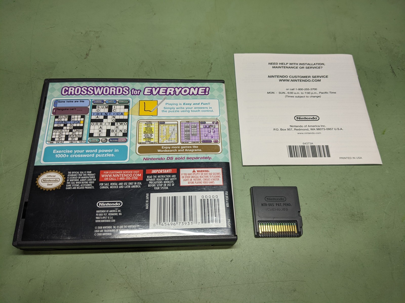 Crosswords DS Nintendo DS Complete in Box