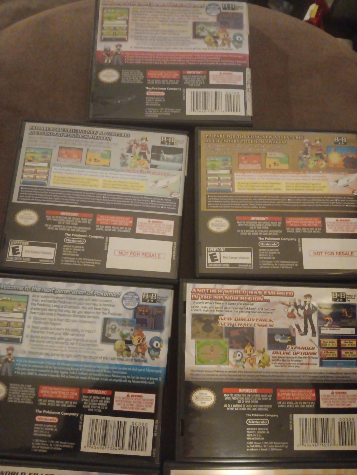 Nintendo DS Pokemon Game Lot
