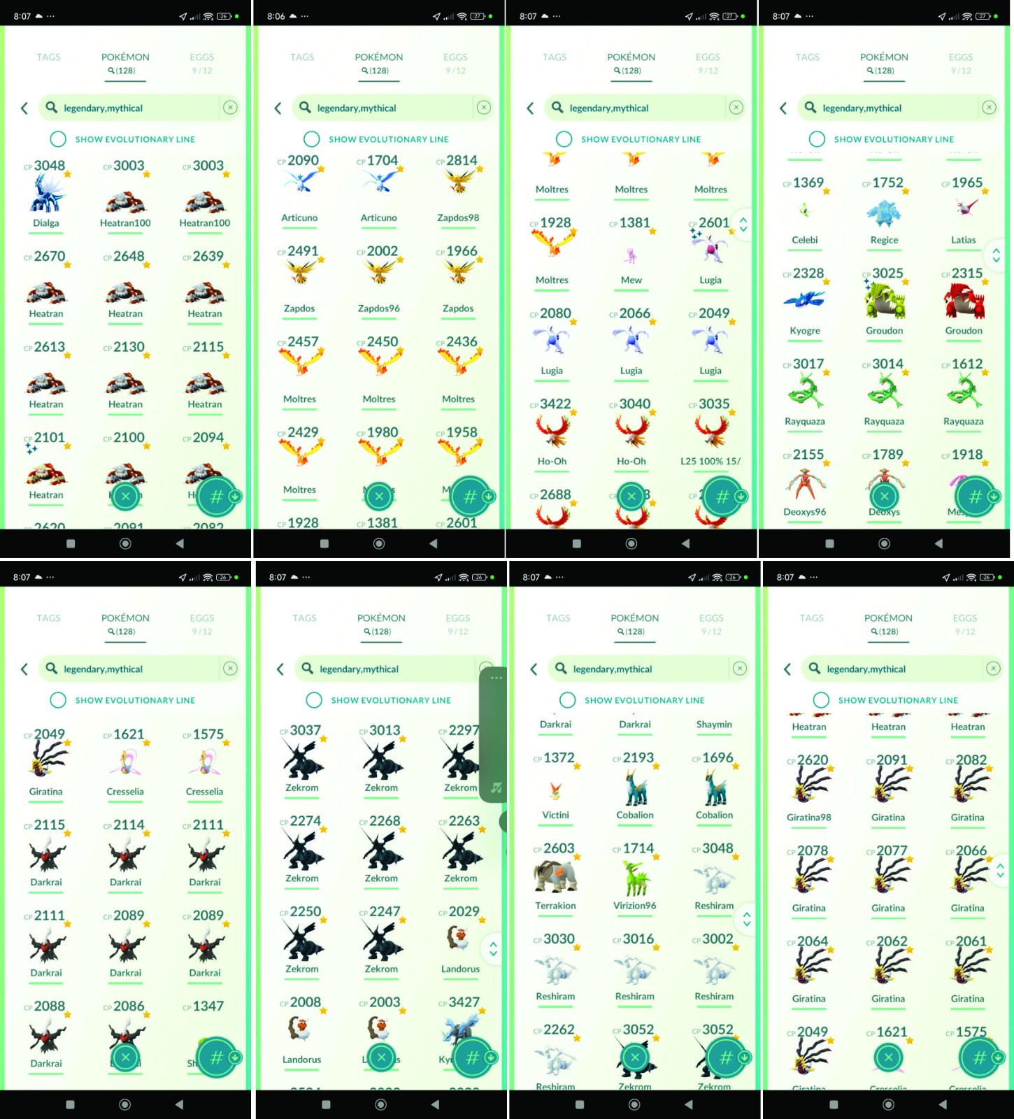 🔥POKEMON ACC GO LVL 61 • 10M+ STARDUST • 1459x 100IV • 128 LEGENDARIES 🔥
