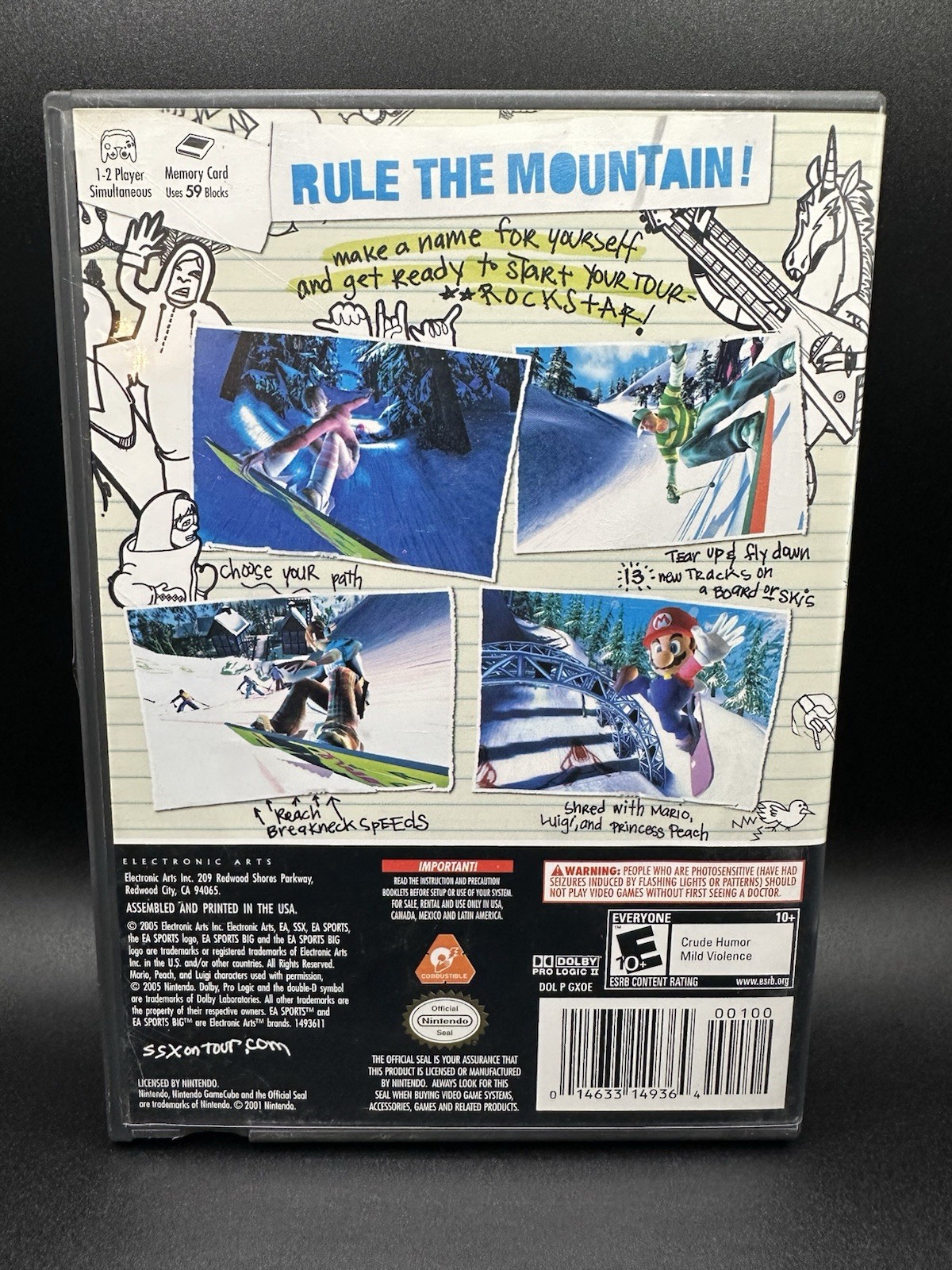 Nintendo SSX on Tour GameCube W/disc, Case, No Manual EA Sports BIG 2005