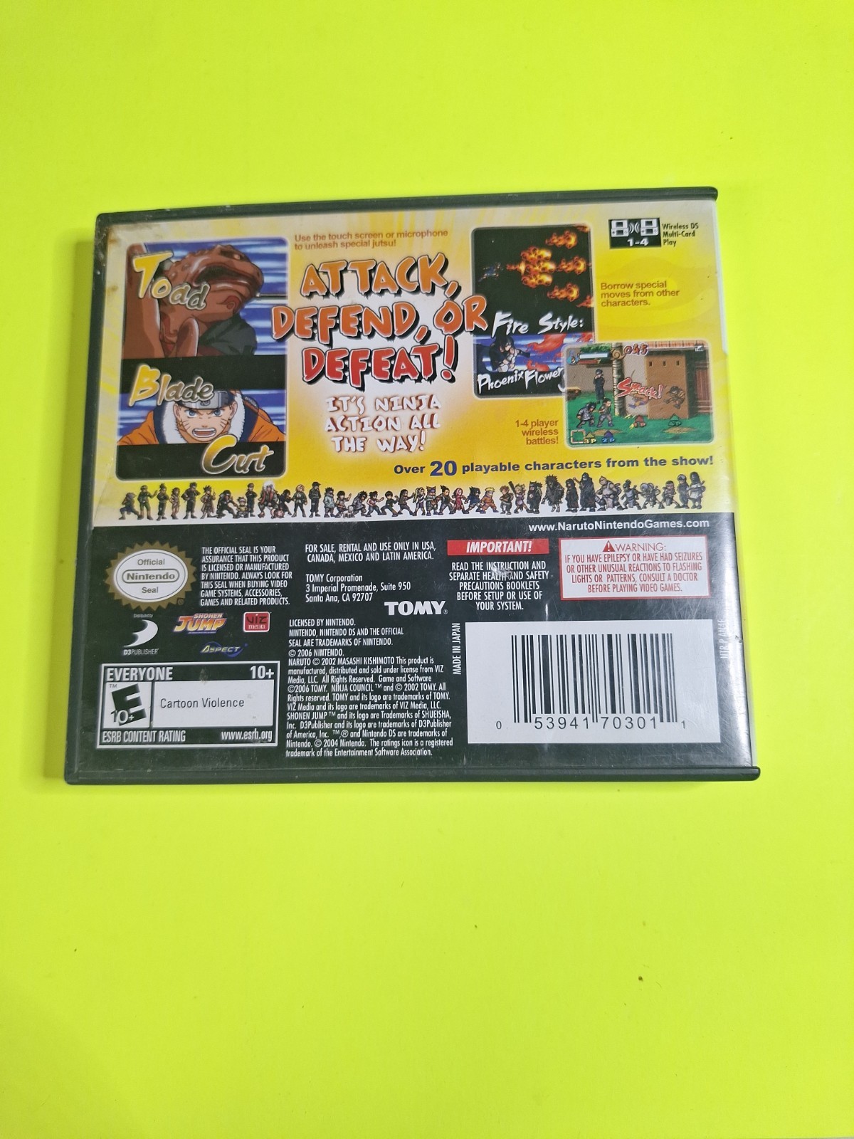 Naruto: Ninja Council 3 DS CASE ONLY, NO MANUAL AND NO GAME