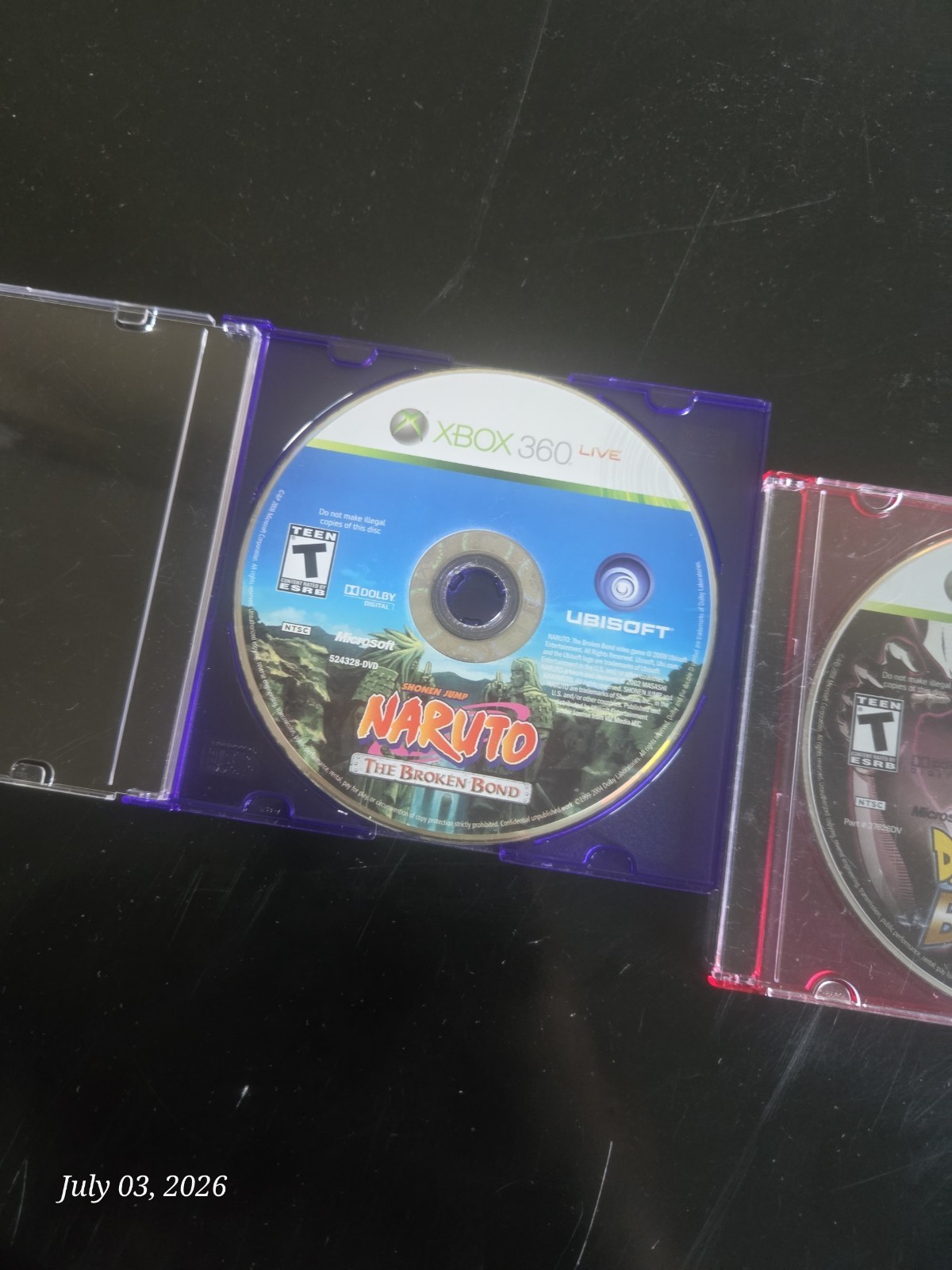 Naruto Broken Bond & Burst Limit- Microsoft Xbox 360 (Disc Onlys)
