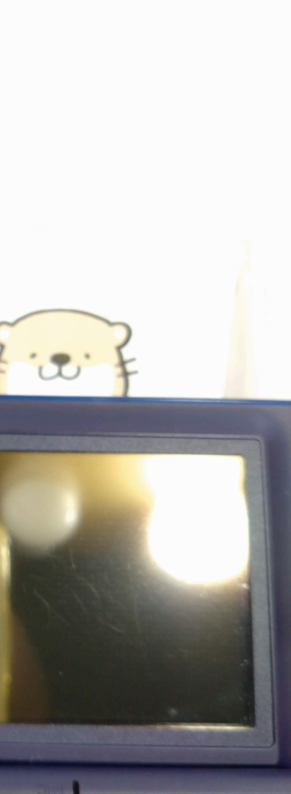 DS Lite Enamel Navy USG-001 w/GBA Connect Cover Tested Nintendo DS 0624A
