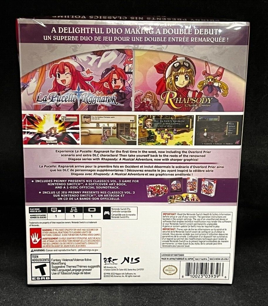 Prinny Presents NIS Classics Volume 3 Deluxe Edition (Nintendo Switch) BRAND NEW