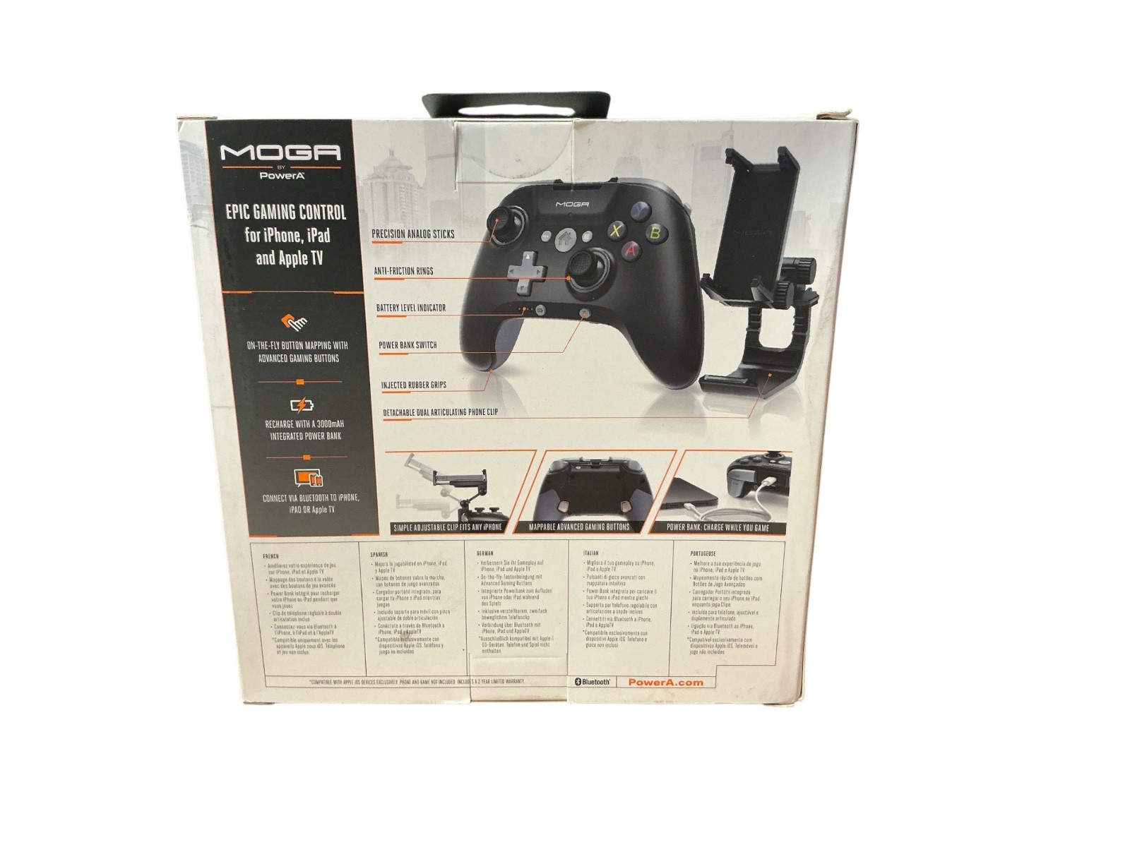 MOGA XP5-i+ Bluetooth Controller for iPhone iPad Apple TV PowerA 3000mAh