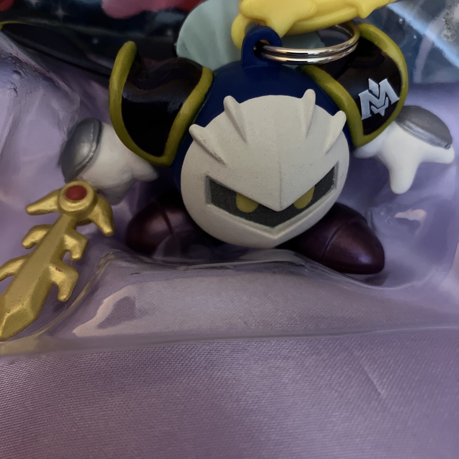 Kirby Backpack Clip Hanger Glow In The Dark META KNIGHT Series 3 Figure GITD NEW
