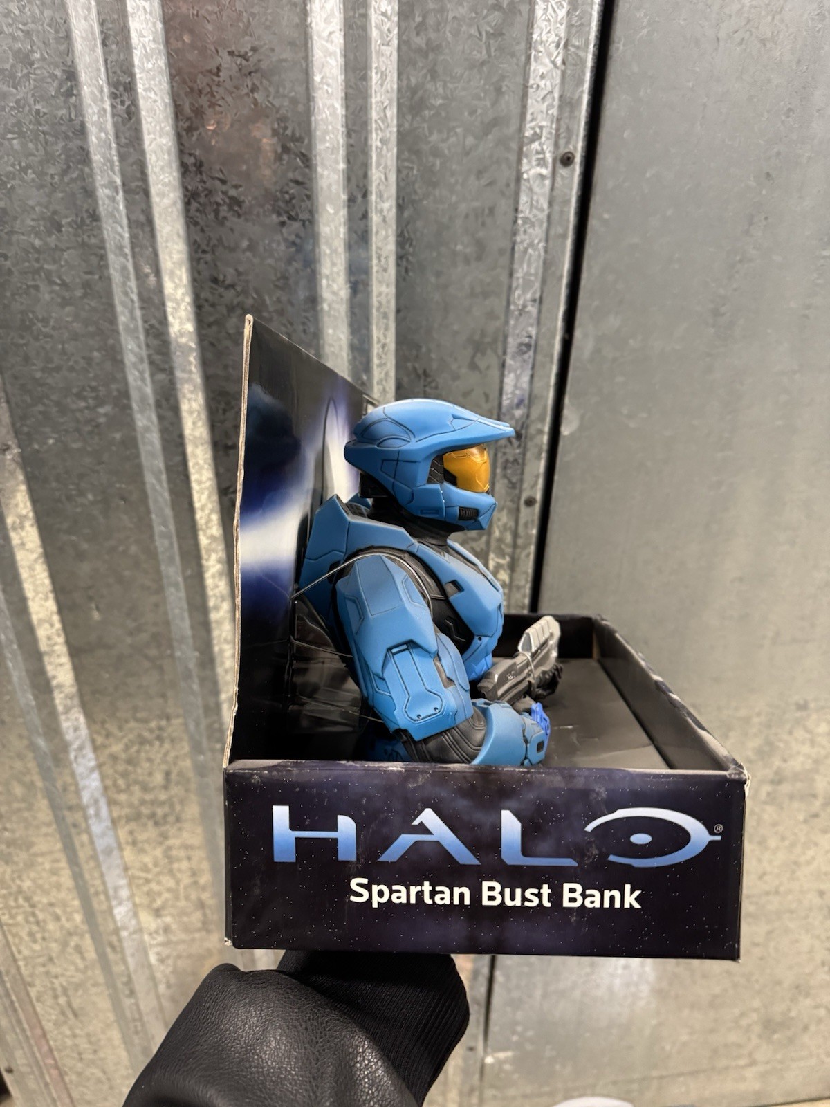 343 Halo 3 Blue Spartan Diamond Select Vinyl Bust Piggy Bank NIB MINT