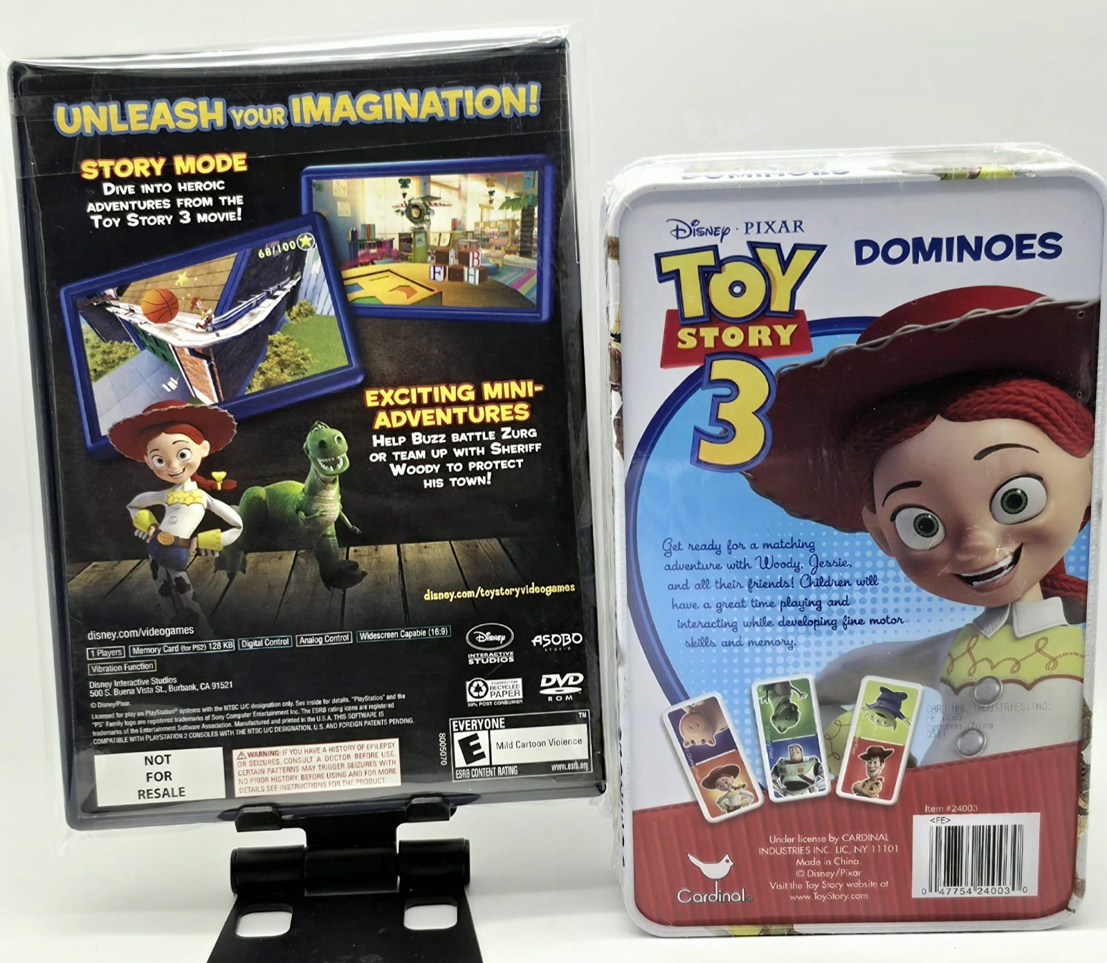 Toy Story 3 PS2 Video Game and Toy Story 3 Dominoes Set Bundle