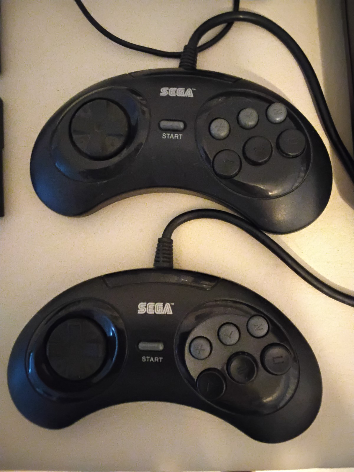 Sega Genesis Model 2 MK-1631 Console 2 OEM 6 Button Controllers Power Supply +