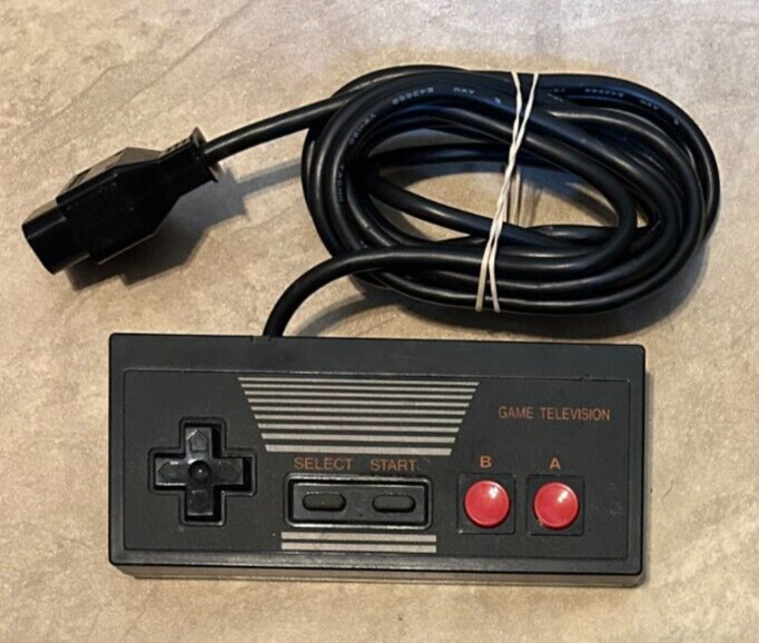 1989 Sharp NES TV Nintendo Game Television Black Controller Authentic OEM