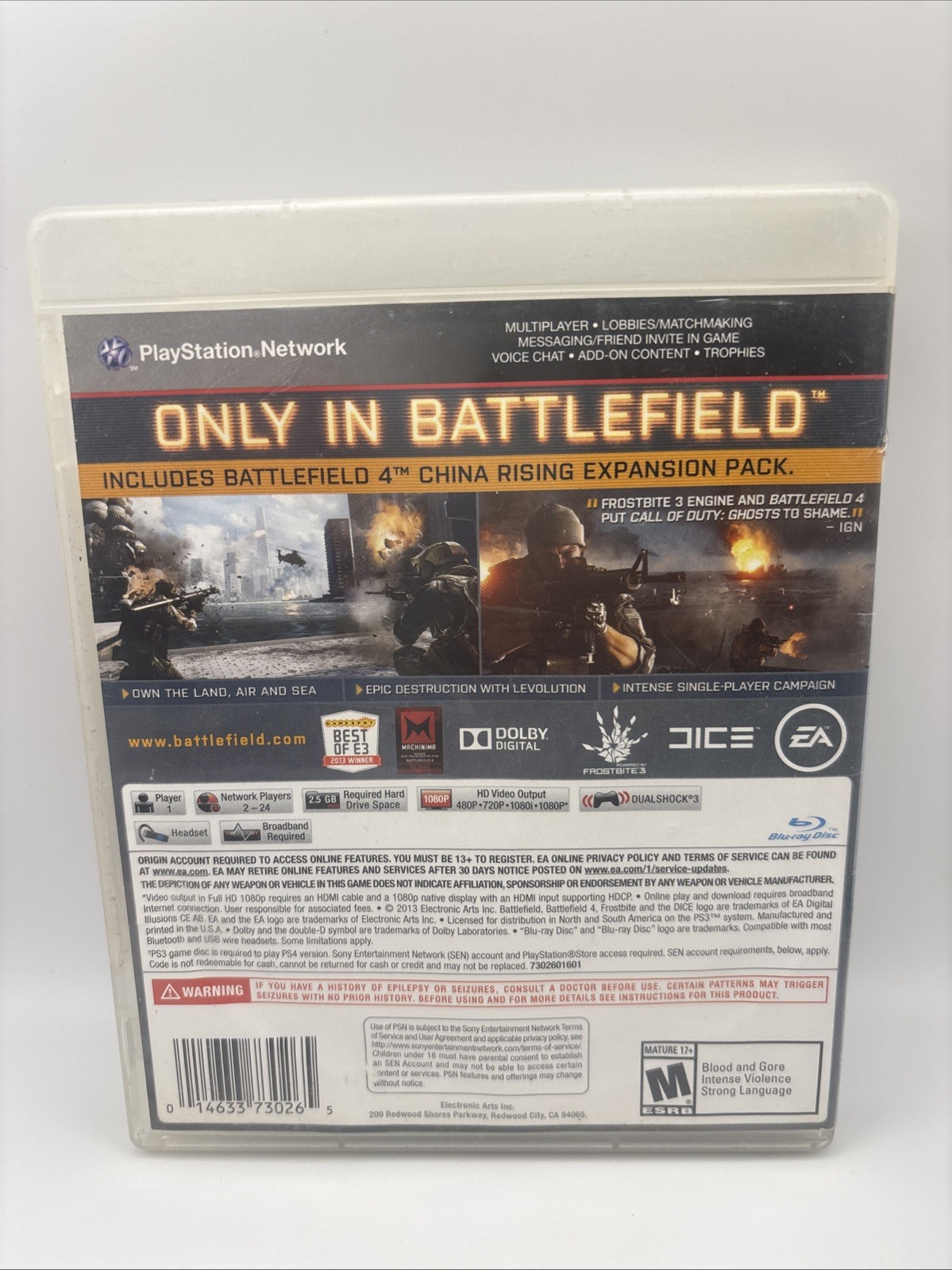 Battlefield 4 – PLAYSTATION 3 (COMPLETE / TESTED)