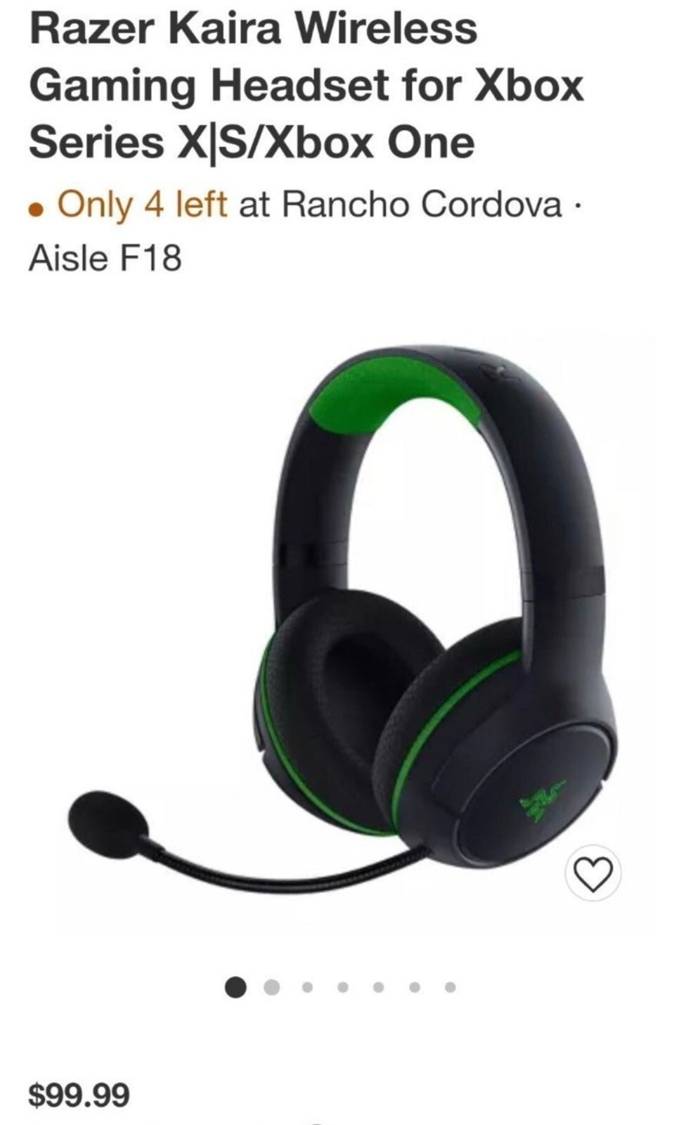 Razer Kaira Wireless Gaming Headset for Xbox Series X|S, Xbox One – Black