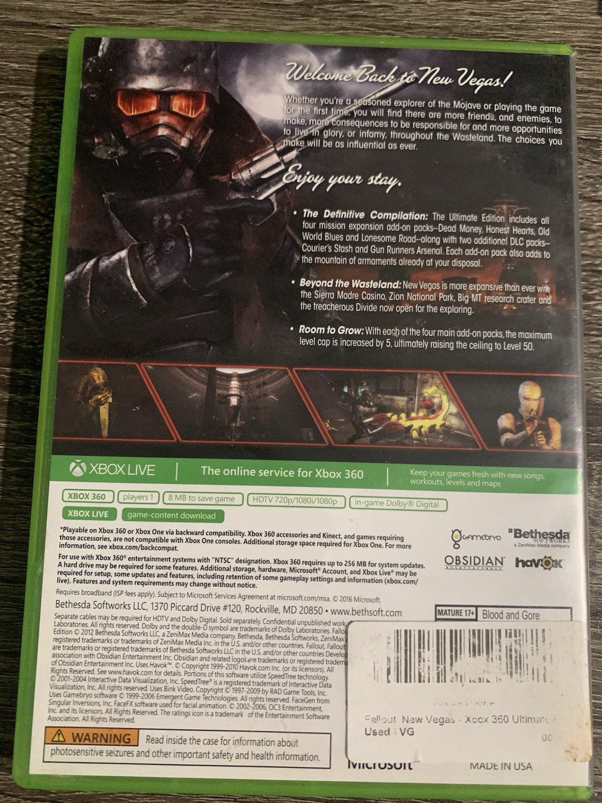 fallout new vegas ultimate edition xbox 360