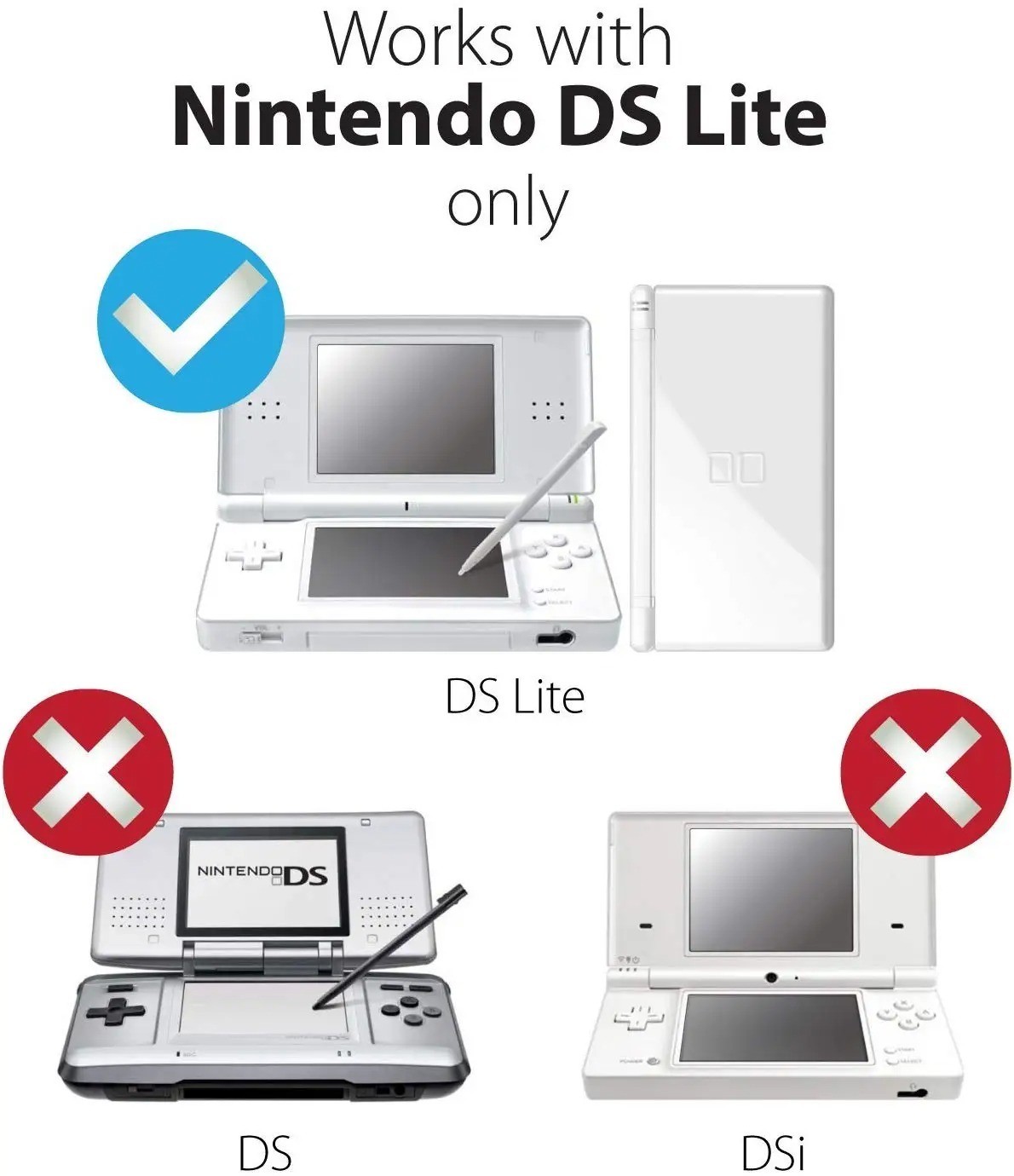 DS Lite Charger Kit, AC Wall Power Adapter and Stylus Pen for Nintendo DS Lite
