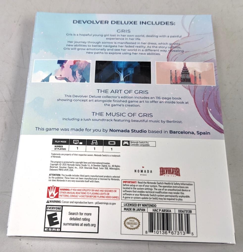Gris – Nintendo Switch – Deluxe Devolver Edition 2025 – NEW FREE US SHIPPING