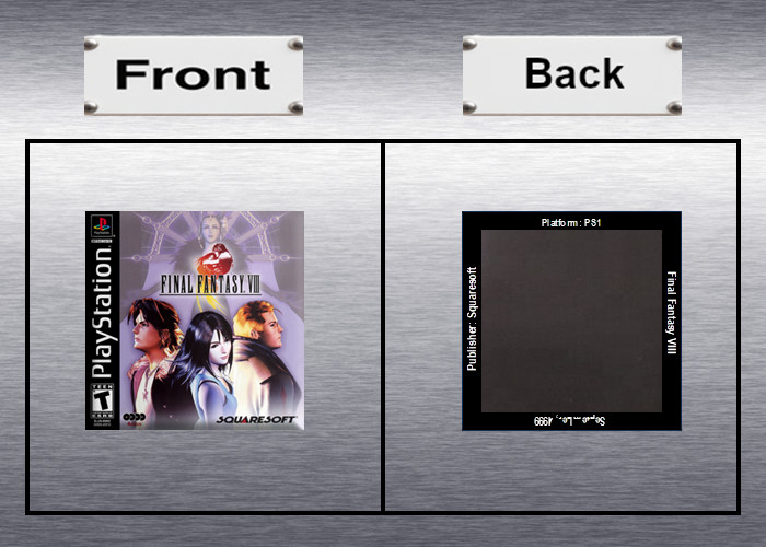 Final Fantasy VII, VIII, IX Video Game Box Art *PS1* High Quality Magnet / Set