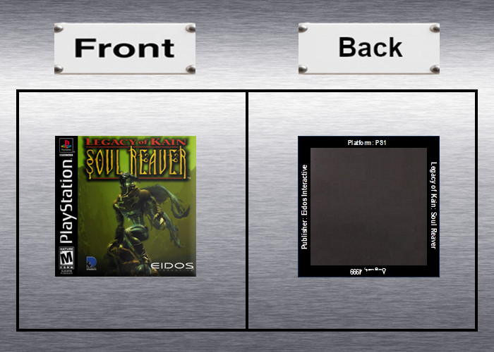 Legacy of Kain: Soul Reaver, Video Game Box Art *PS1* High Quality Magnet