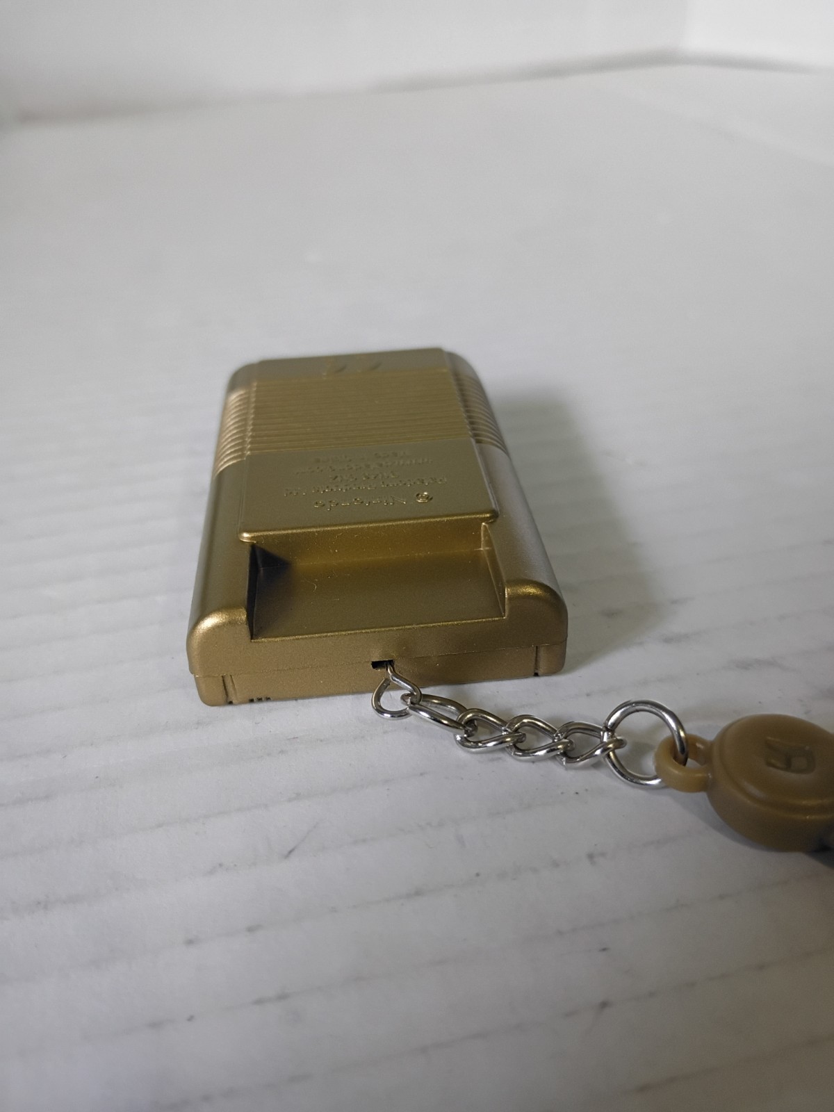 Nintendo Gameboy Classic keychain backpack clip charm tag plastic gold
