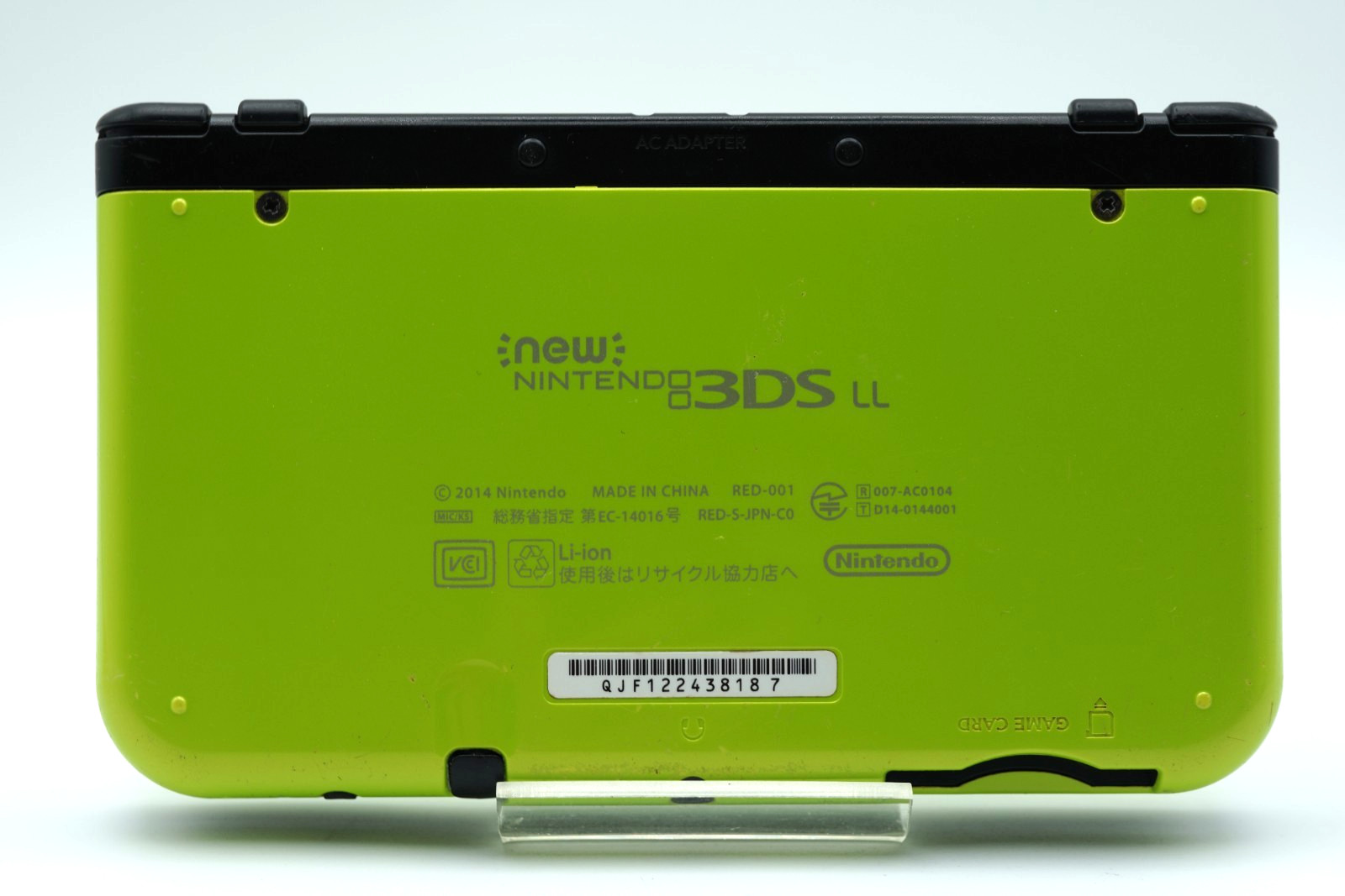 [Dual IPS] New Nintendo 3DS LL XL Lime Black Region free Console #002