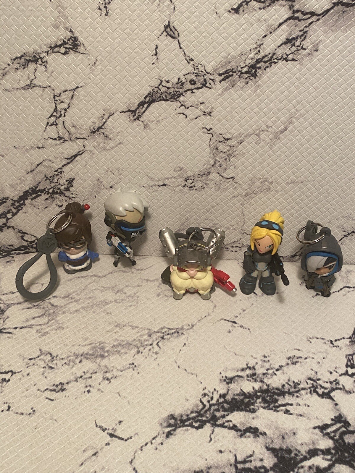 Overwatch Backpack Hanger Clip Keychain Figures Blizzard Lot Of 3 + 2 Funko