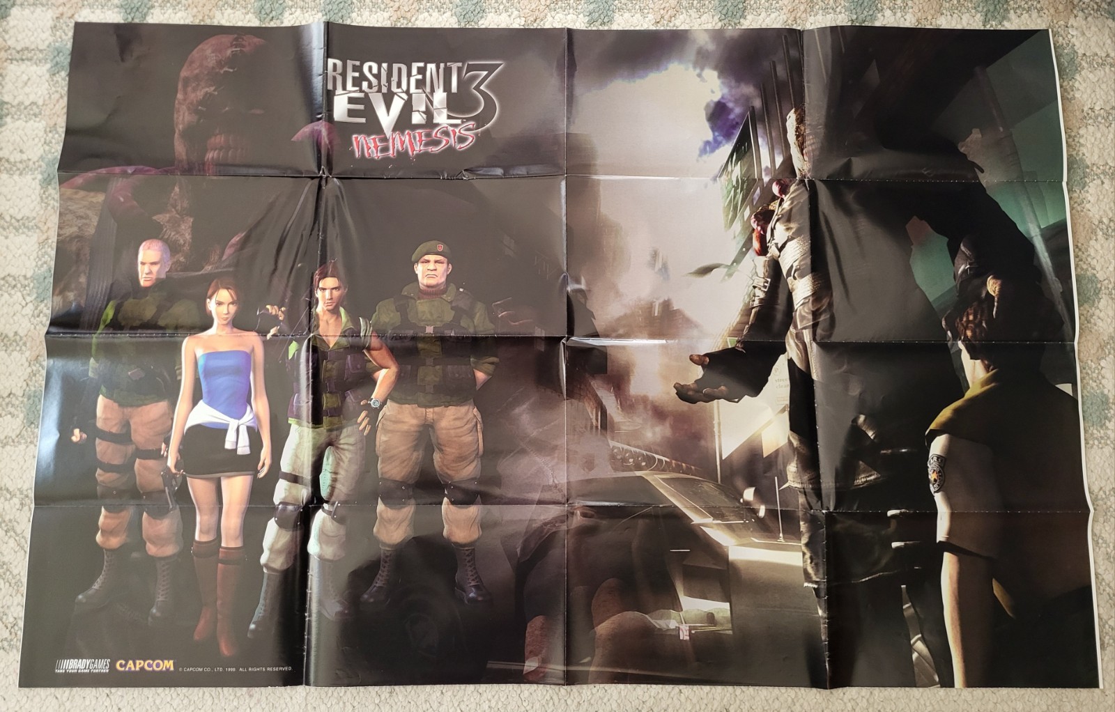Resident Evil 3 Nemesis PS1 CIB Complete w/ Official Strategy Guide & Poster