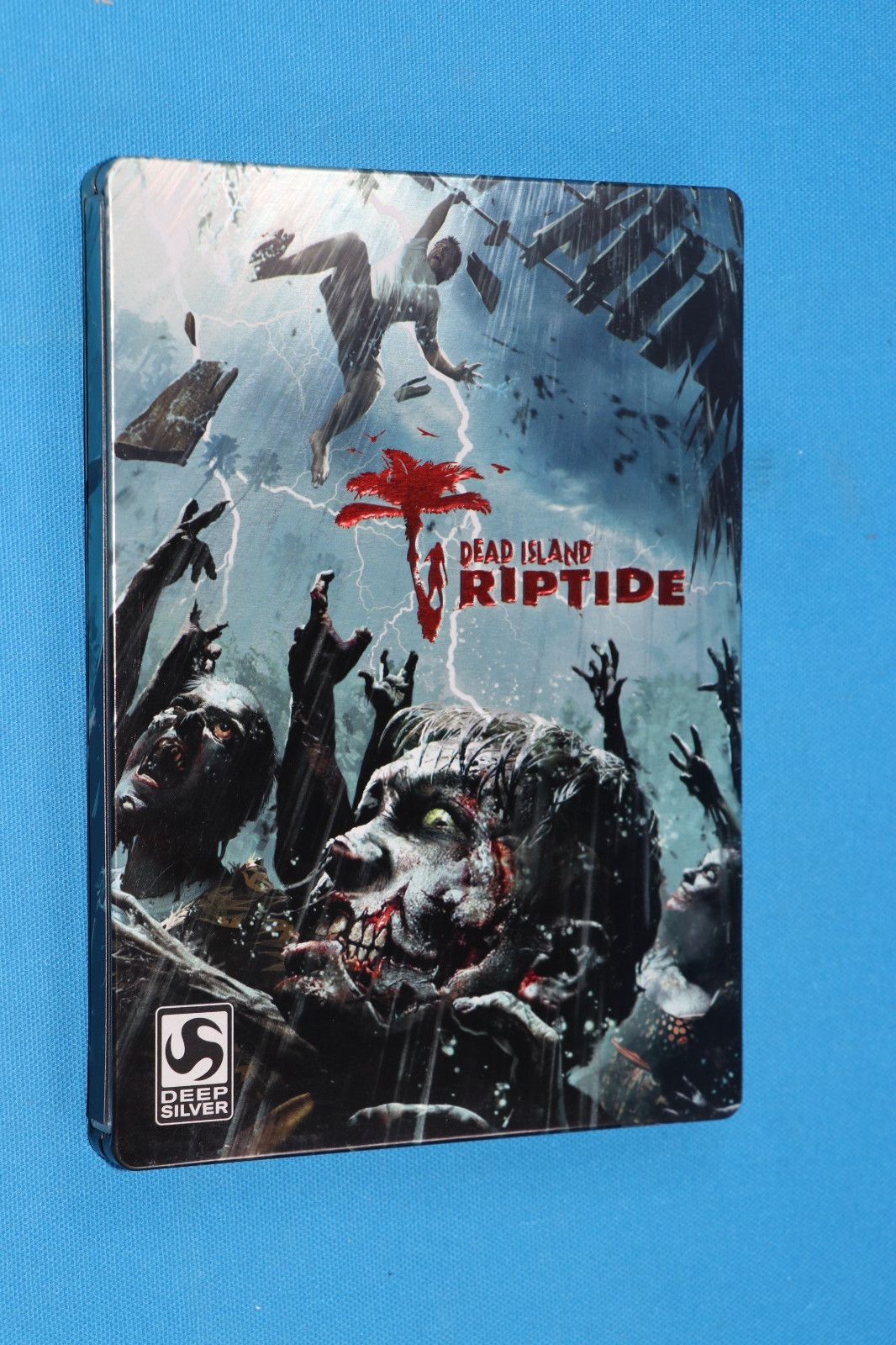 XBOX 360 DEAD ISLAND RIPTIDE STEEL BOOK COMPLETE GAME CASE MANUAL GREAT COND