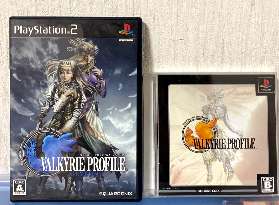 Lot 2 VALKYRIE PROFILE 1 2 set PS1 PS2 Sony PlayStation SQUARE ENIX Japan