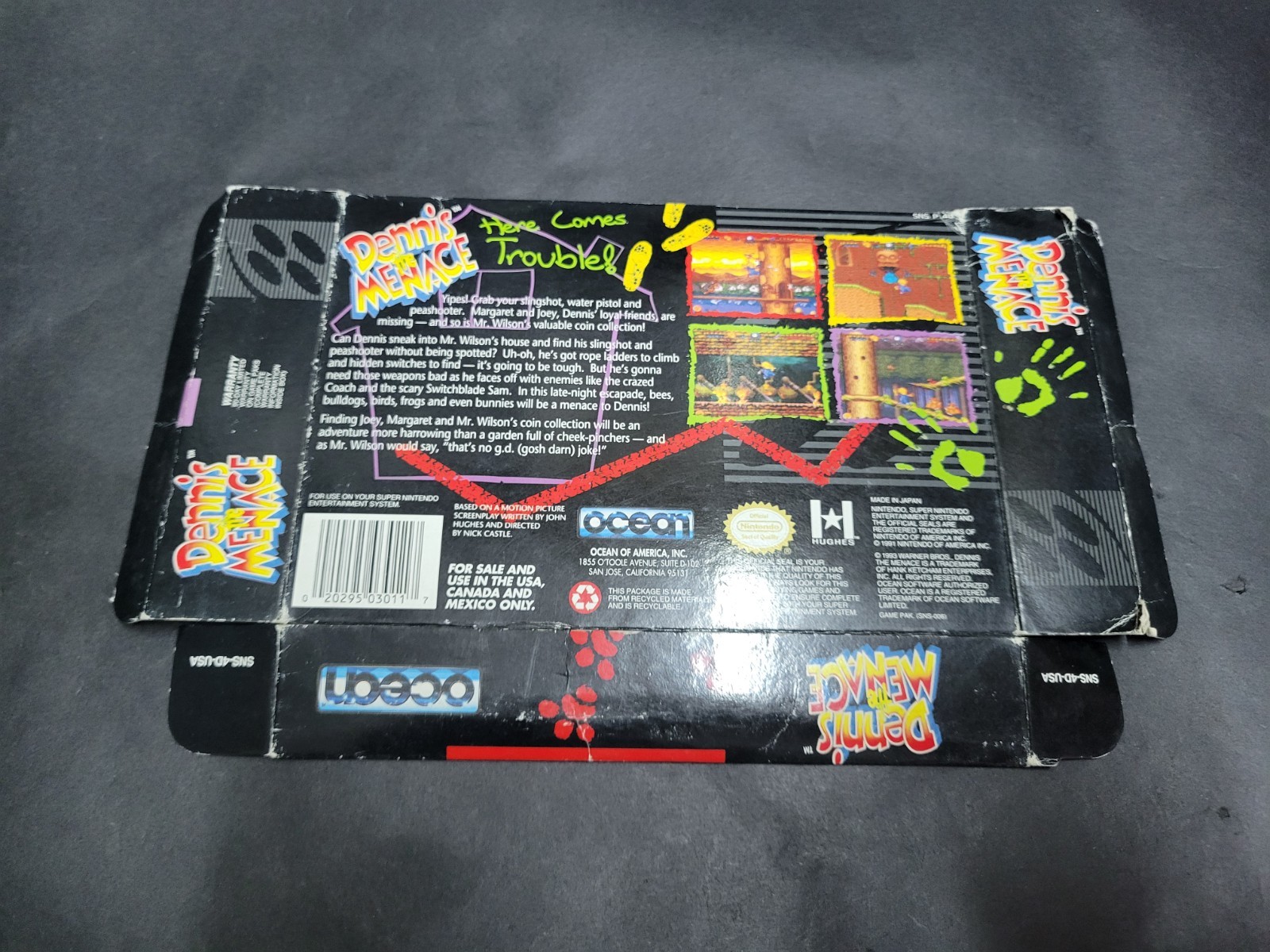 Dennis the Menace * Snes Box Only * Super Nintendo Original box