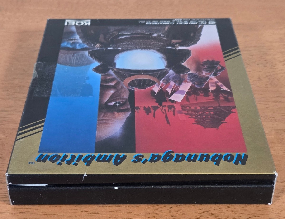 Nobunaga’s Ambition Koei 5.25″ IBM PC Big Box Game Complete 1988 Map Poster