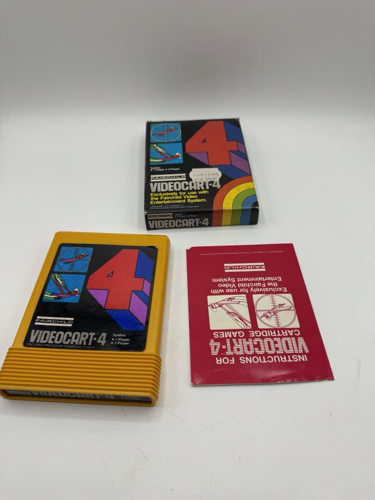 Fairchild Channel F Videocart #4 – Spitfire – CIB Tested Working