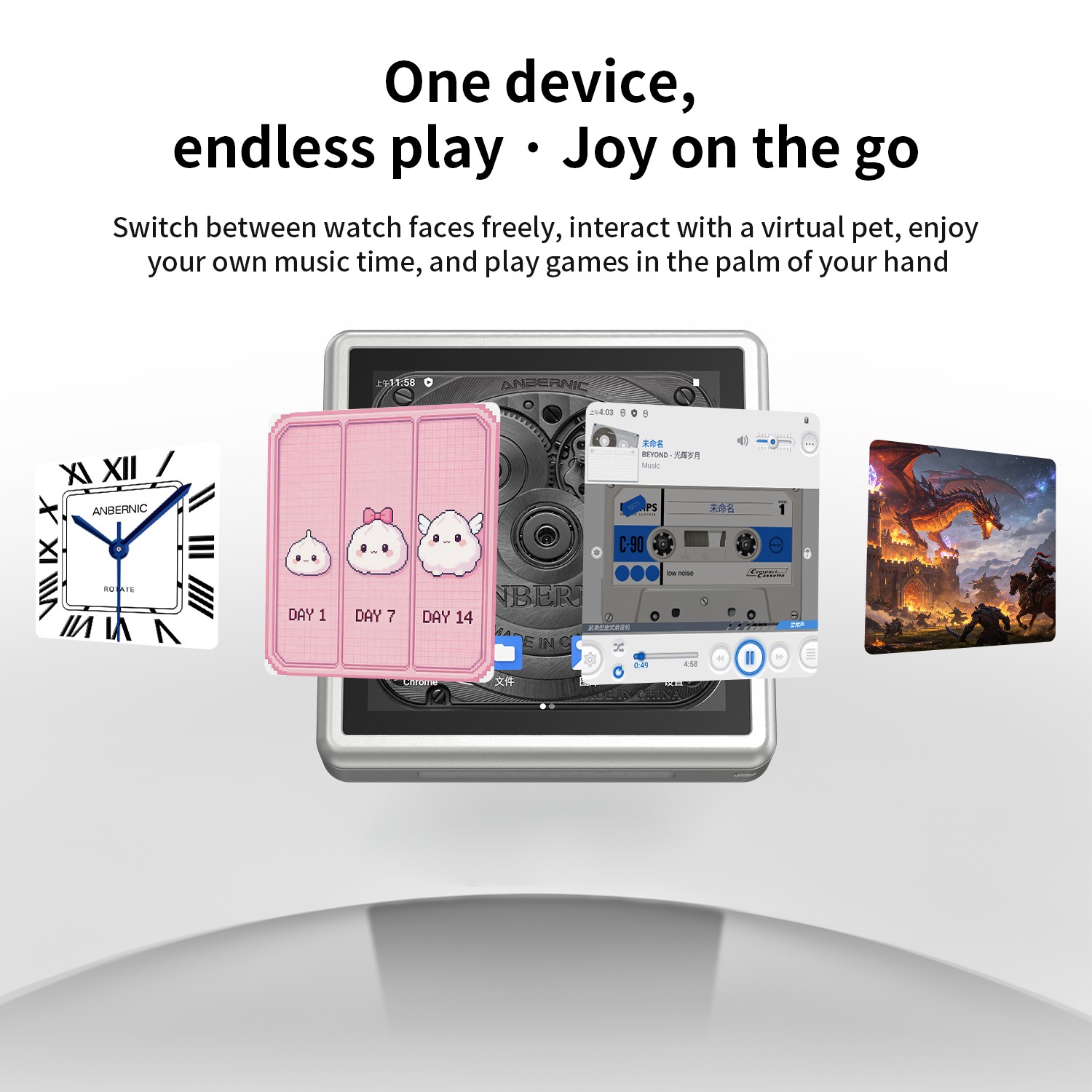 ANBERNIC RG Rotate T618 Handheld Game Console 3.5-inch Android12 2000 mAh Gifts