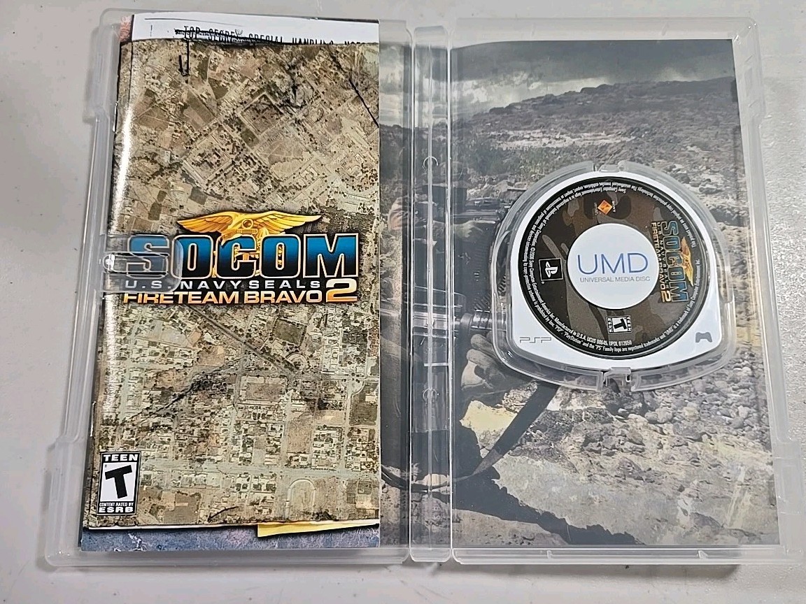 SOCOM: U.S. Navy SEALs Fireteam Bravo 2 (Sony PSP, 2006) CIB Tested!