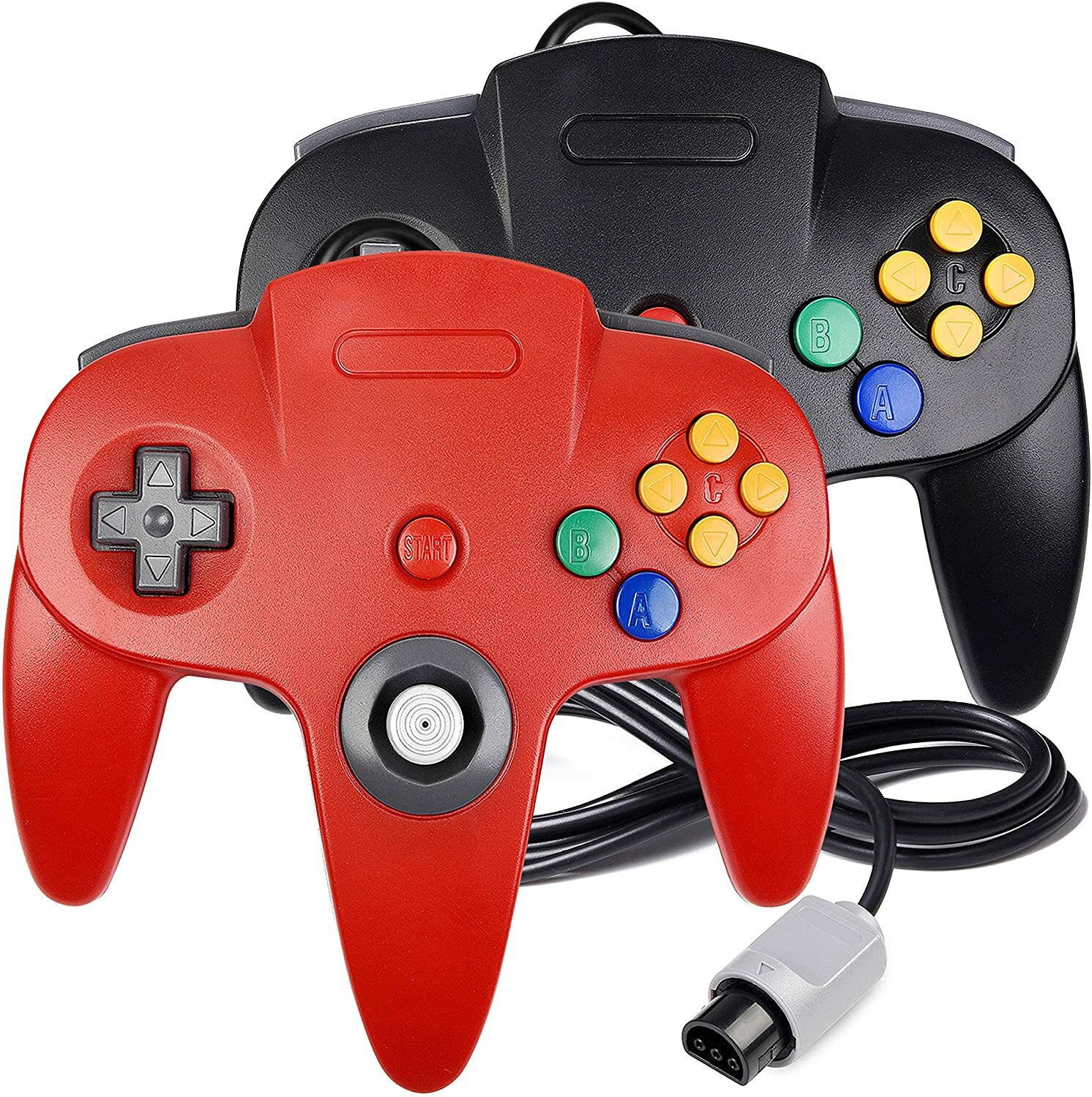 2Pack N64 Controller Joystick Gamepad Long Wired for Classic Nintendo 64 Console