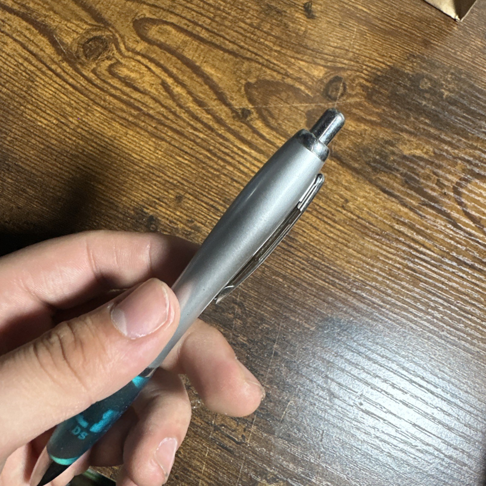 Used Official Nintendo DS Large Retractable Pen Stylus with Rubber Grip Blue