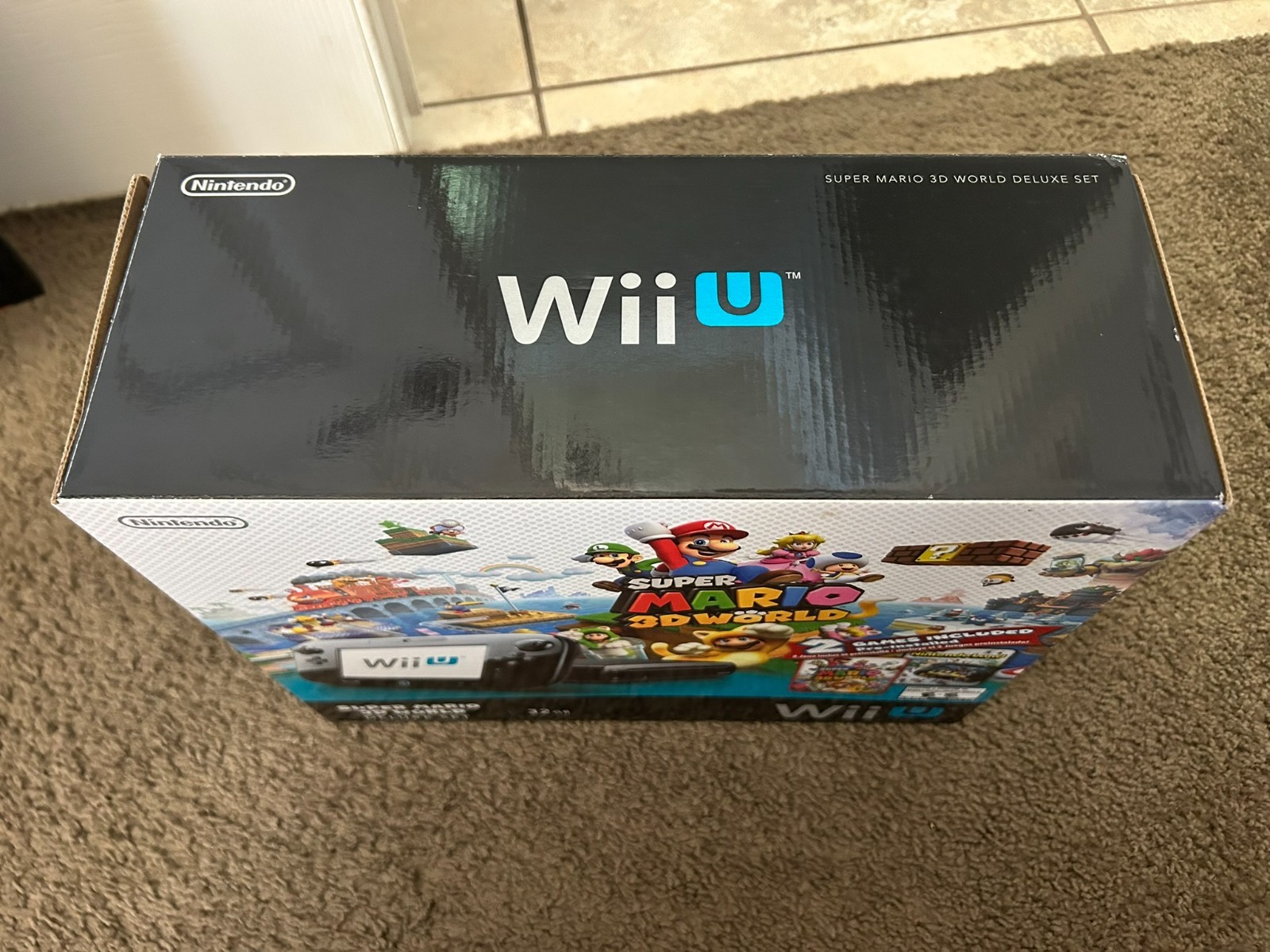 NEW Nintendo Wii U 32gb Super Mario 3D World Deluxe Set – Black System