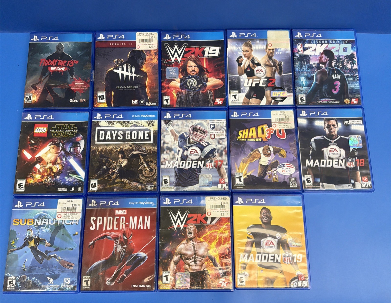 PS4 Video Game Lot 14 Games Spider-Man Days Gone Friday The 13th & More